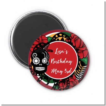 Sugar Skull - Personalized Birthday Party Magnet Favors
