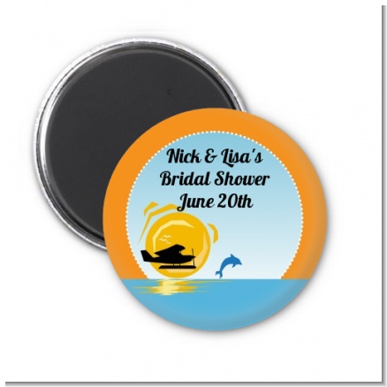 Sunset Trip - Personalized Bridal Shower Magnet Favors