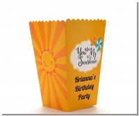You Are My Sunshine - Personalized Birthday Party Popcorn Boxes