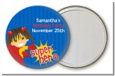 Superhero Girl - Personalized Birthday Party Pocket Mirror Favors