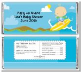Surf Boy - Personalized Baby Shower Candy Bar Wrappers
