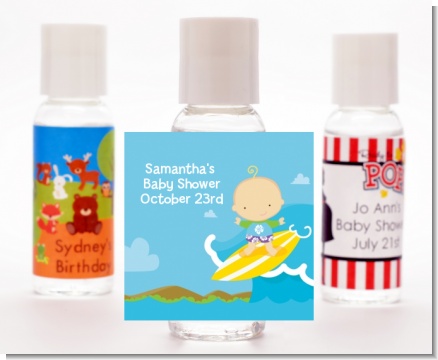 Surf Boy - Personalized Baby Shower Hand Sanitizers Favors