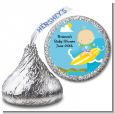 Surf Boy - Hershey Kiss Baby Shower Sticker Labels thumbnail