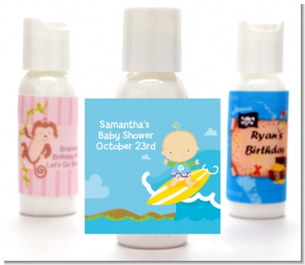 Surf Boy - Personalized Baby Shower Lotion Favors
