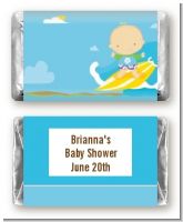 Surf Boy - Personalized Baby Shower Mini Candy Bar Wrappers