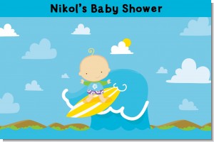 Surf Boy - Personalized Baby Shower Placemats