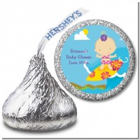 Surf Girl - Hershey Kiss Baby Shower Sticker Labels