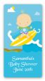 Surf Boy - Custom Rectangle Baby Shower Sticker/Labels thumbnail