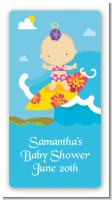 Surf Girl - Custom Rectangle Baby Shower Sticker/Labels