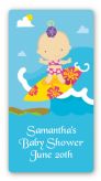 Surf Girl - Custom Rectangle Baby Shower Sticker/Labels