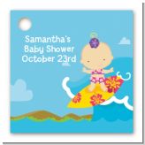 Surf Girl - Personalized Baby Shower Card Stock Favor Tags