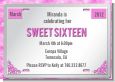 Sweet 16 License Plate - Birthday Party Invitations thumbnail