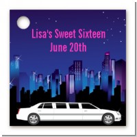 Sweet 16 Limo - Personalized Birthday Party Card Stock Favor Tags