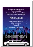 Sweet 16 Limo - Birthday Party Petite Invitations