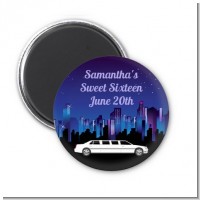 Sweet 16 Limo - Personalized Birthday Party Magnet Favors