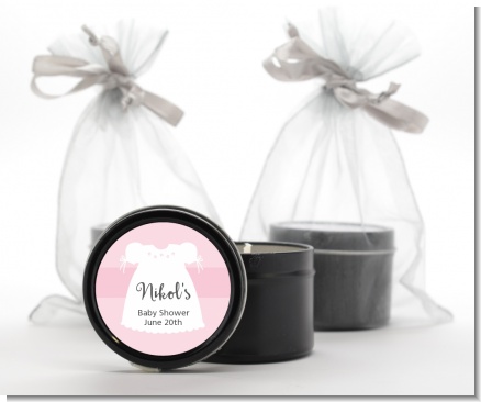 Sweet Little Lady - Baby Shower Black Candle Tin Favors