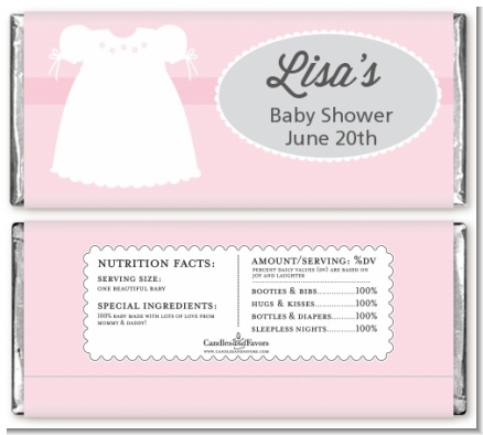 Sweet Little Lady - Personalized Baby Shower Candy Bar Wrappers