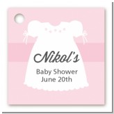 Sweet Little Lady - Personalized Baby Shower Card Stock Favor Tags
