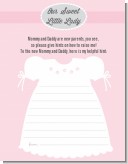 Sweet Little Lady - Baby Shower Notes of Advice