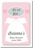 Sweet Little Lady - Custom Large Rectangle Baby Shower Sticker/Labels