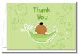 Sweet Pea African American Boy - Baby Shower Thank You Cards thumbnail