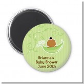 Sweet Pea African American Girl - Personalized Baby Shower Magnet Favors