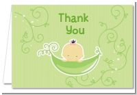 Sweet Pea Asian Girl - Baby Shower Thank You Cards