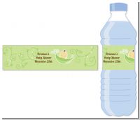 Sweet Pea Asian Girl - Personalized Baby Shower Water Bottle Labels