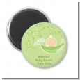 Sweet Pea Caucasian Boy - Personalized Baby Shower Magnet Favors thumbnail
