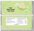 Sweet Pea Caucasian Girl - Personalized Baby Shower Candy Bar Wrappers thumbnail