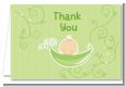 Sweet Pea Caucasian Girl - Baby Shower Thank You Cards thumbnail