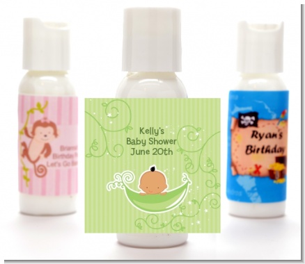 Sweet Pea Hispanic Boy - Personalized Baby Shower Lotion Favors