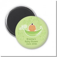 Sweet Pea Hispanic Girl - Personalized Baby Shower Magnet Favors