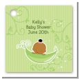 Sweet Pea African American Girl - Personalized Baby Shower Card Stock Favor Tags thumbnail