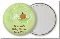 Sweet Pea African American Girl - Personalized Baby Shower Pocket Mirror Favors