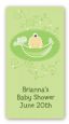 Sweet Pea Asian Girl - Custom Rectangle Baby Shower Sticker/Labels thumbnail