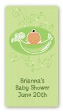 Sweet Pea Hispanic Girl - Custom Rectangle Baby Shower Sticker/Labels