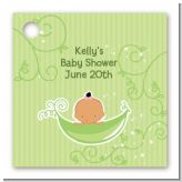 Sweet Pea Hispanic Girl - Personalized Baby Shower Card Stock Favor Tags