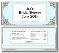 Light Blue & Grey - Personalized Bridal Shower Candy Bar Wrappers thumbnail