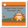 Little Turkey Girl - Personalized Baby Shower Card Stock Favor Tags thumbnail