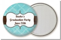 Teal & Brown - Personalized Graduation Party Pocket Mirror Favors