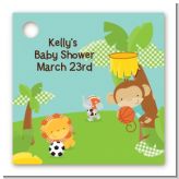 Team Safari - Personalized Baby Shower Card Stock Favor Tags