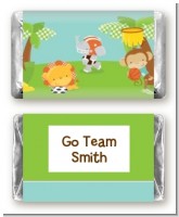 Team Safari - Personalized Baby Shower Mini Candy Bar Wrappers