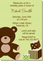 Teddy Bear - Birthday Party Invitations