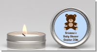 Teddy Bear Blue - Baby Shower Candle Favors