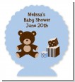 Teddy Bear Blue - Personalized Baby Shower Centerpiece Stand thumbnail
