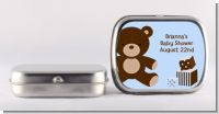 Teddy Bear Blue - Personalized Baby Shower Mint Tins