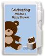 Teddy Bear Blue - Baby Shower Personalized Notebook Favor thumbnail