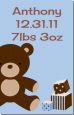 Teddy Bear Blue - Personalized Baby Shower Nursery Wall Art thumbnail