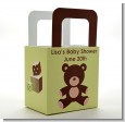 Teddy Bear Neutral - Personalized Baby Shower Favor Boxes thumbnail